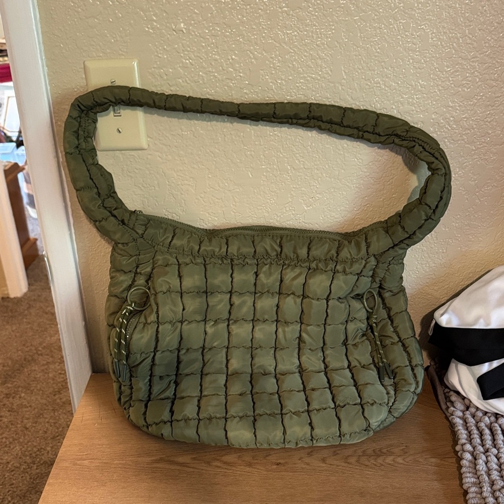 Urban Expressions Green Quilted Shoulder Bag